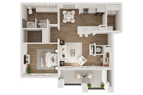 a1 floor plan  1 bedroom with 1 bath  119
